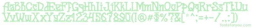 MB Back for Death Font Font – Green Fonts on White Background