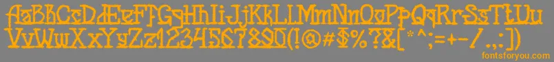 Fonte MB Back for Death Font – fontes laranjas em um fundo cinza