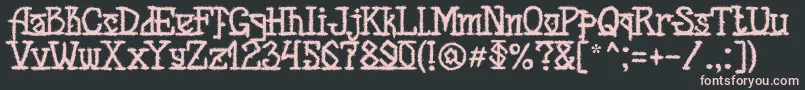 Шрифт MB Back for Death Font – розовые шрифты на чёрном фоне