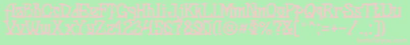 MB Back for Death Font Font – Pink Fonts on Green Background