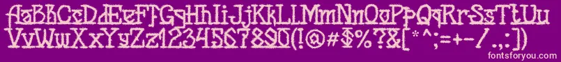 MB Back for Death Font Font – Pink Fonts on Purple Background