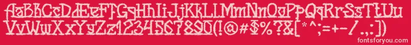 MB Back for Death Font Font – Pink Fonts on Red Background