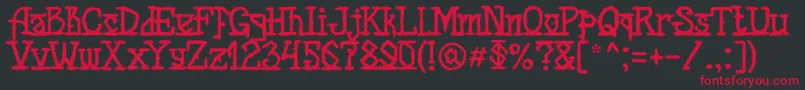 MB Back for Death Font Font – Red Fonts on Black Background