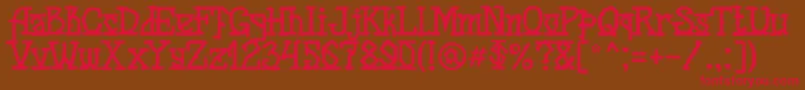 MB Back for Death Font Font – Red Fonts on Brown Background