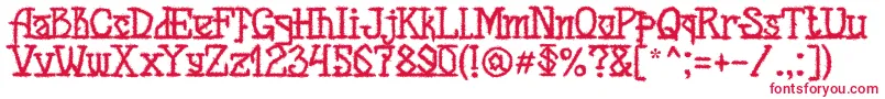 MB Back for Death Font Font – Red Fonts on White Background