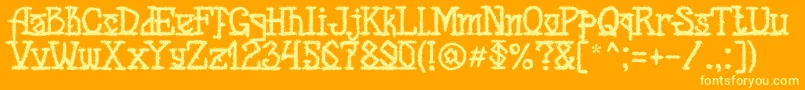 fuente MB Back for Death Font – Fuentes Amarillas Sobre Fondo Naranja