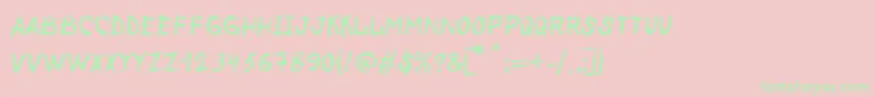 MB Before the End Font – Green Fonts on Pink Background