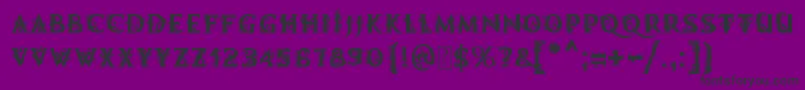 フォントMB Demonic Tale – 紫の背景に黒い文字