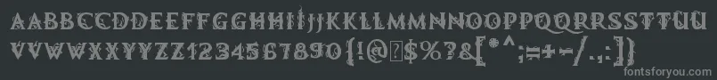 MB Demonic Tale Font – Gray Fonts on Black Background