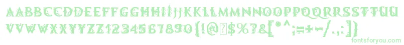 MB Demonic Tale Font – Green Fonts on White Background