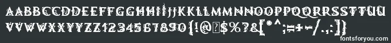 MB Demonic Tale Font – White Fonts on Black Background