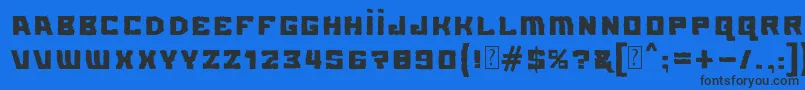 MB Element Standard Font – Black Fonts on Blue Background