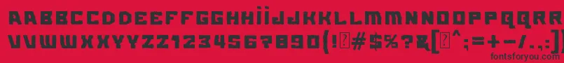 MB Element Standard Font – Black Fonts on Red Background