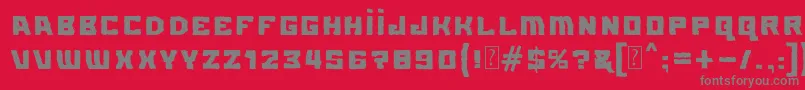 MB Element Standard Font – Gray Fonts on Red Background