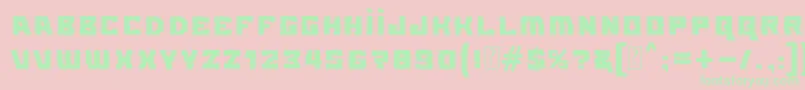 MB Element Standard Font – Green Fonts on Pink Background