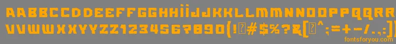 MB Element Standard-Schriftart – Orangefarbene Schriften auf grauem Hintergrund