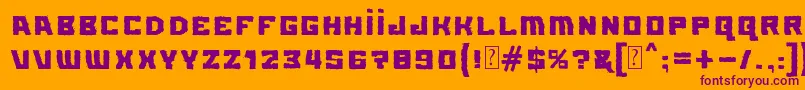 MB Element Standard Font – Purple Fonts on Orange Background