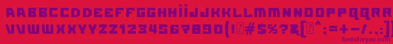 MB Element Standard Font – Purple Fonts on Red Background
