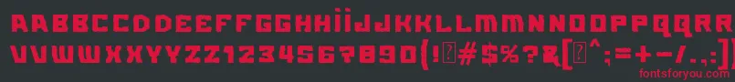 MB Element Standard Font – Red Fonts on Black Background