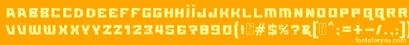 MB Element Standard Font – Yellow Fonts on Orange Background