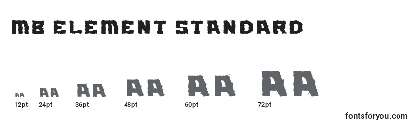 Размеры шрифта MB Element Standard