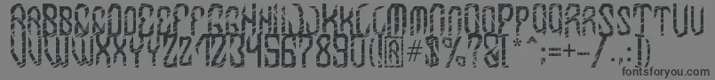 フォントMB InDigit Font – 黒い文字の灰色の背景