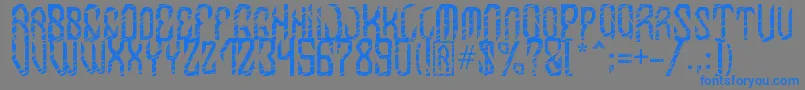 fuente MB InDigit Font – Fuentes Azules Sobre Fondo Gris