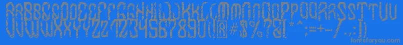 フォントMB InDigit Font – 青い背景に灰色の文字