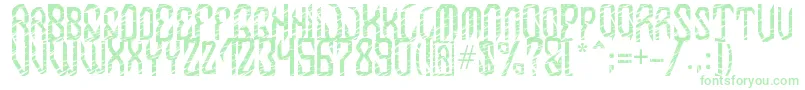 MB InDigit Font Font – Green Fonts on White Background