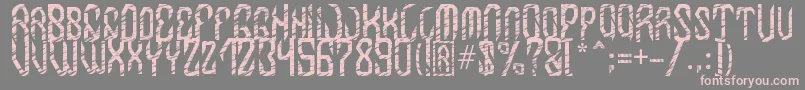 MB InDigit Font Font – Pink Fonts on Gray Background