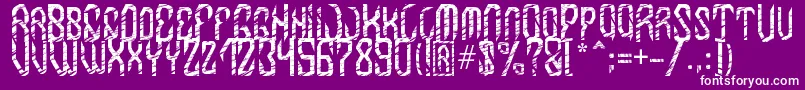 MB InDigit Font Font – White Fonts on Purple Background