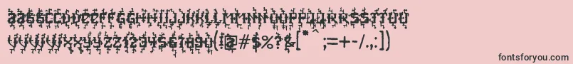 Czcionka MB Poisoned Type – czarne czcionki na różowym tle
