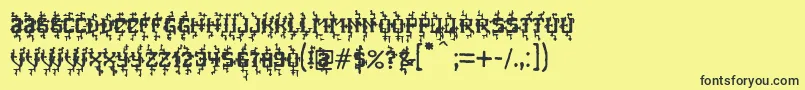 MB Poisoned Type Font – Black Fonts on Yellow Background