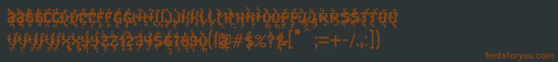 MB Poisoned Type Font – Brown Fonts on Black Background