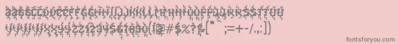 MB Poisoned Type Font – Gray Fonts on Pink Background