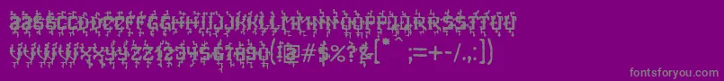 MB Poisoned Type Font – Gray Fonts on Purple Background