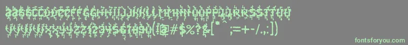 MB Poisoned Typeフォントについての詳細 フォントMB Poisoned Type – 灰色の背景に緑のフォント