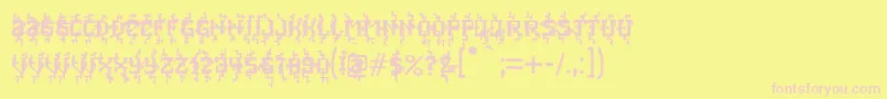 MB Poisoned Type Font – Pink Fonts on Yellow Background