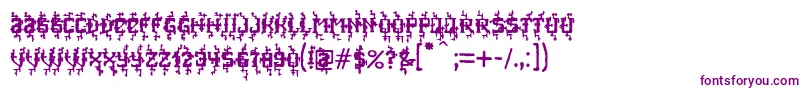 Шрифт MB Poisoned Type – фиолетовые шрифты на белом фоне