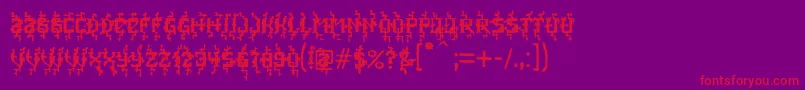 MB Poisoned Type Font – Red Fonts on Purple Background