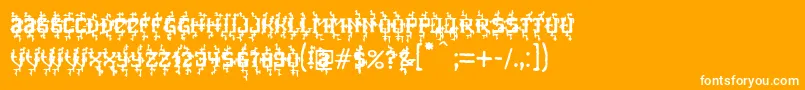 MB Poisoned Type Font – White Fonts on Orange Background