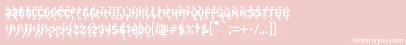 MB Poisoned Type Font – White Fonts on Pink Background