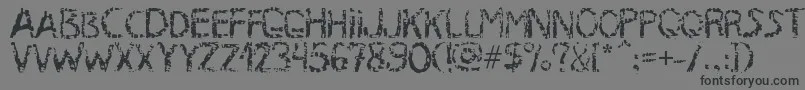 フォントMB RustyIron Font – 黒い文字の灰色の背景