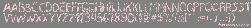 MB RustyIron Font Font – Pink Fonts on Gray Background