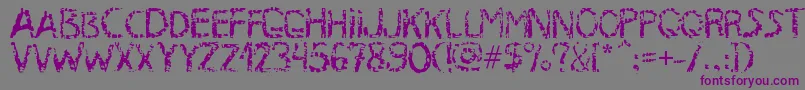 MB RustyIron Font Font – Purple Fonts on Gray Background