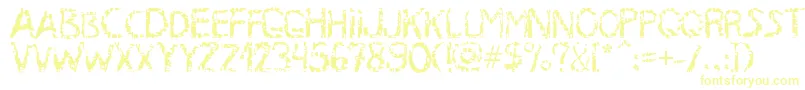 MB RustyIron Font Font – Yellow Fonts on White Background