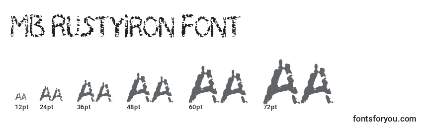 MB RustyIron Font Font Sizes