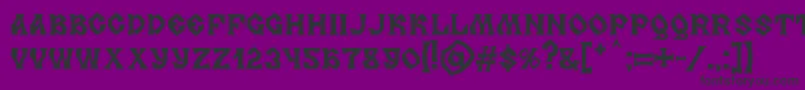 MB Slavonic Minsk-fontti – mustat fontit violetilla taustalla