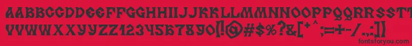 Подробнее о шрифте MB Slavonic Minsk Шрифт MB Slavonic Minsk – чёрные шрифты на красном фоне