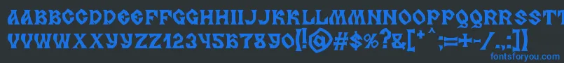 More about MB Slavonic Minsk Font MB Slavonic Minsk Font – Blue Fonts on Black Background
